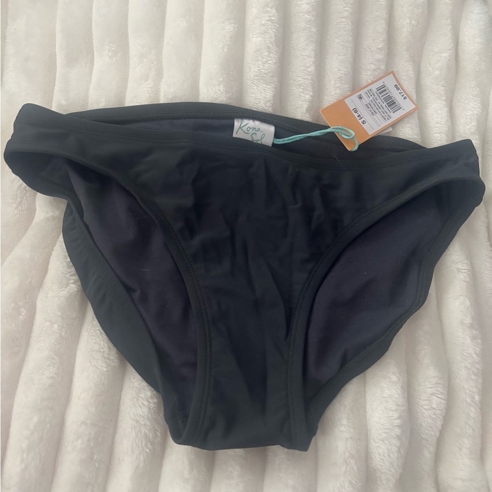 Kona Sol dark gray  Bikini Bottom nwt